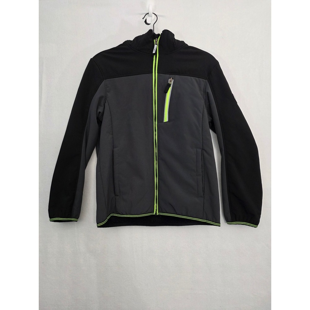 ZeroXposur Jacket Hooded Softshell L 14/16 Black Grey Neon Green Sporty